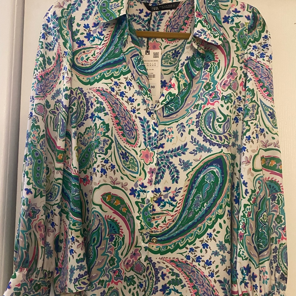 Zara Paisley Blouse